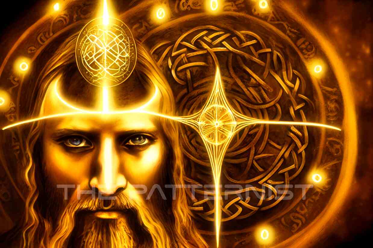 Astroloy handsome Jesus Medieval viking warror beside a 0f684e