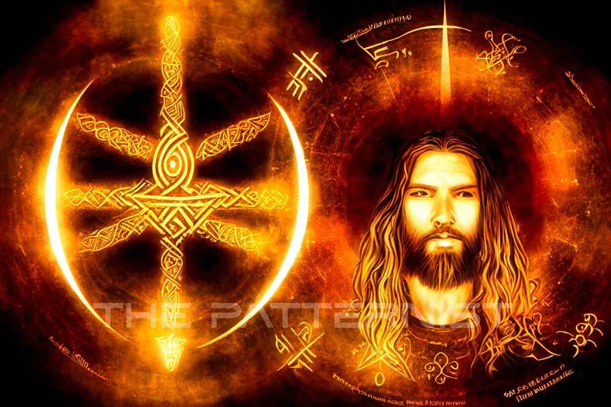 Astroloy handsome Jesus Medieval viking warror beside a 3ebe09