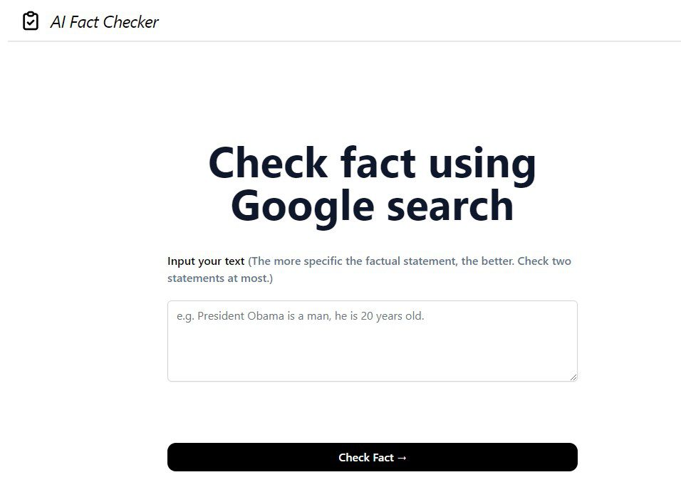 AI Fact Checker aifactchecker.vercel.app