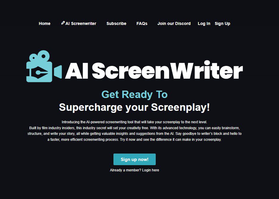AI Screenwriting Tool aiscreenwriter.com