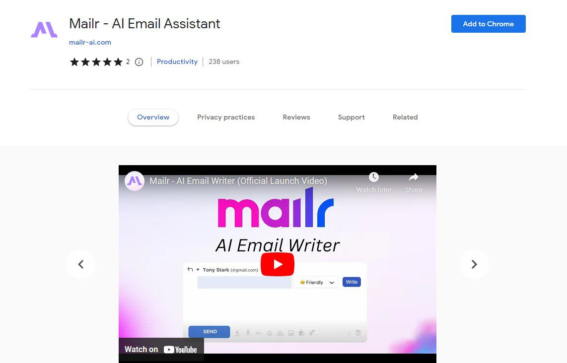 Mailr chrome.google.com