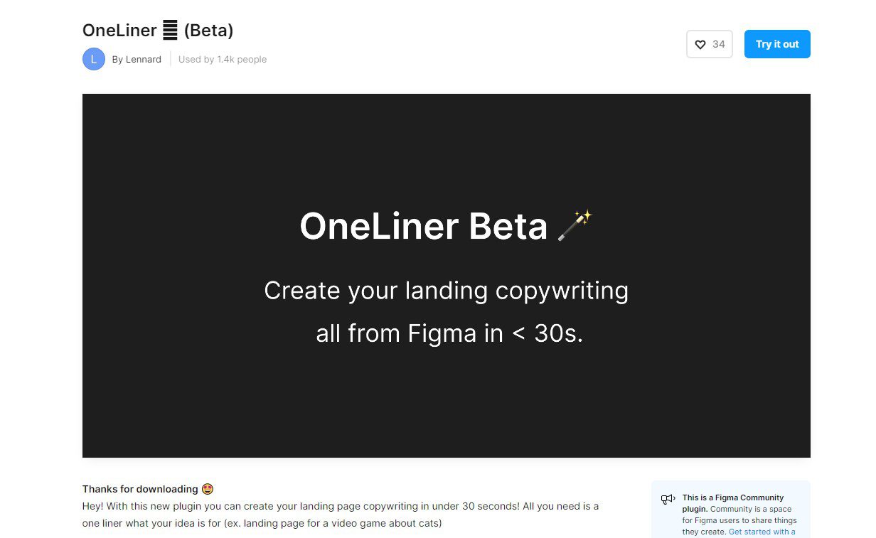 OneLiner For Figma figma.com