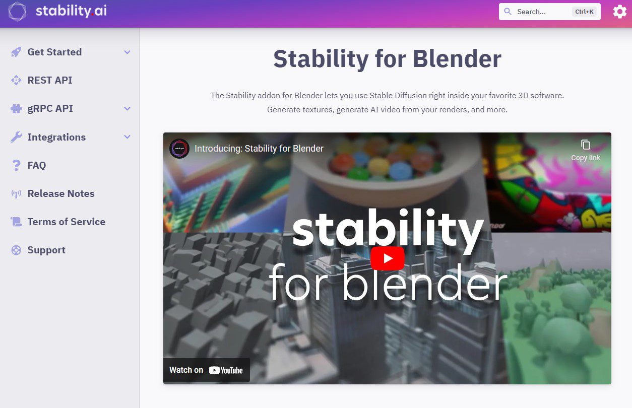 Stability for Blender platform.stability.ai