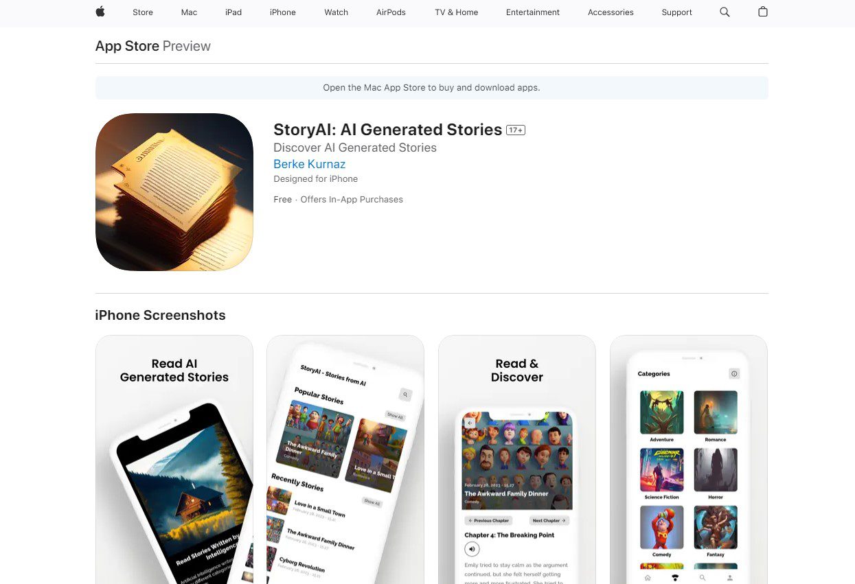 StoryAI apps.apple .com
