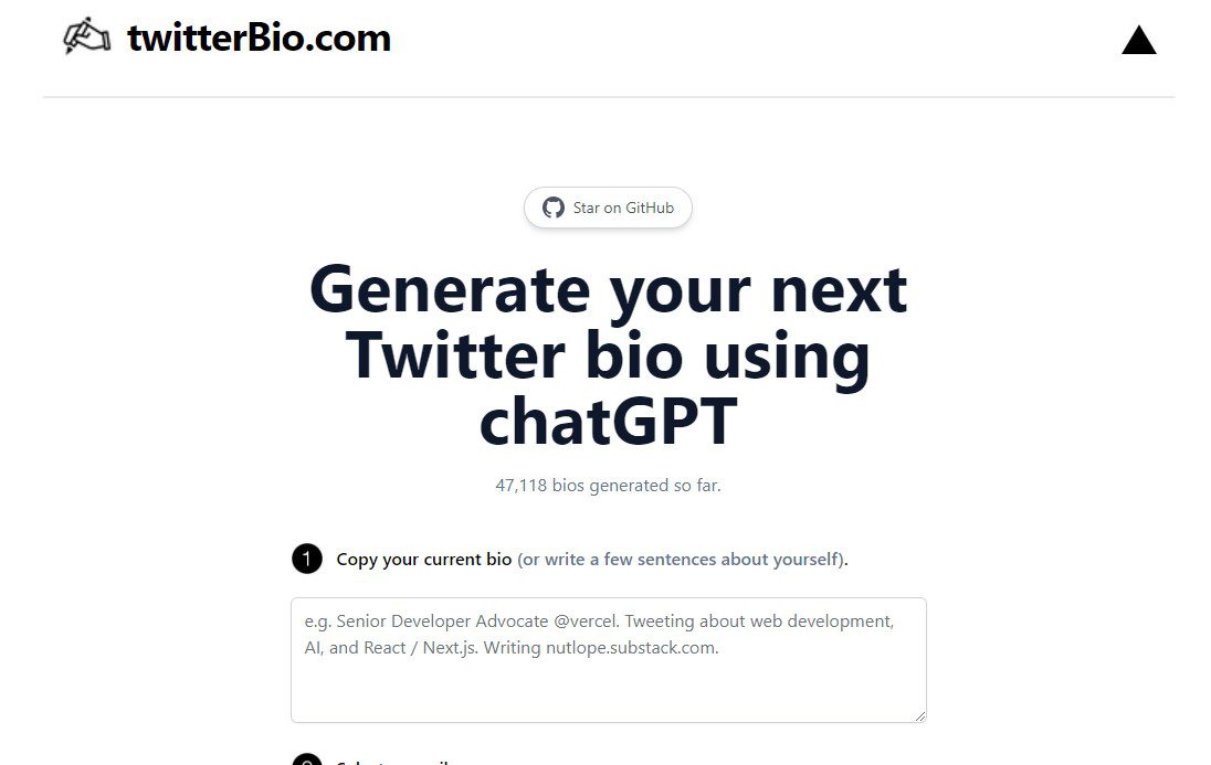 Twitter Bio Generator twitterbio.com